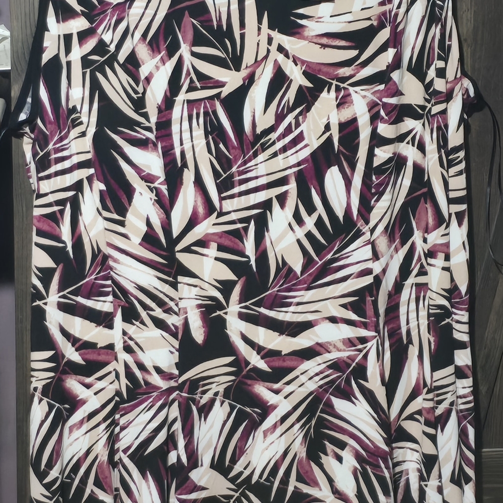 Black and Pink Abstract Print Blouse